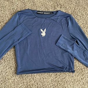 Missguided Playboy Cropped Top